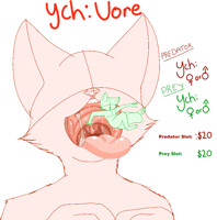 "Here! Catch!" Vore YCH (CLOSED!)