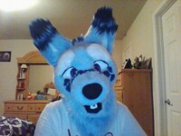 finished fursuit head!! + video
