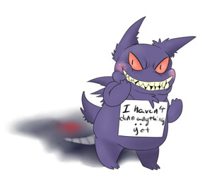 Shiny Gengar White Alternate by StudioFluff -- Fur Affinity [dot] net