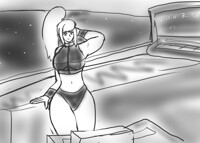 Samus in black undies from Super Metroid