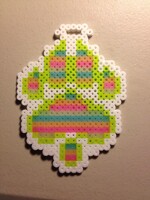 Glow in the Dark Perler Paw by murchman-creations -- Fur Affinity [dot] net