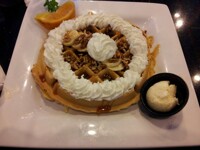 Banana Pecan Waffles