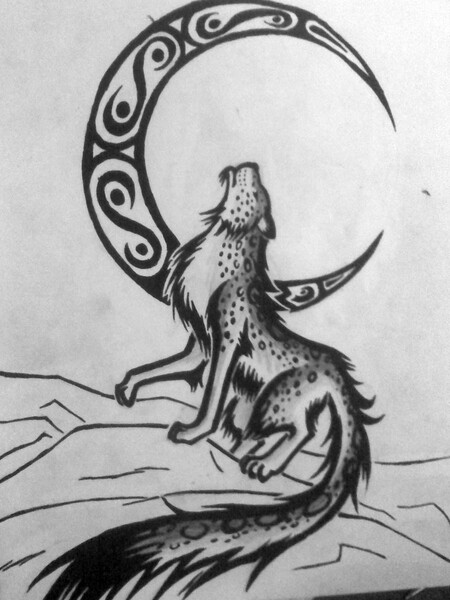 wolf therian tribal DTbackground by lupusperangelespennae -- Fur Affinity  [dot] net