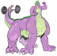 Spike got big (commission, by someone)