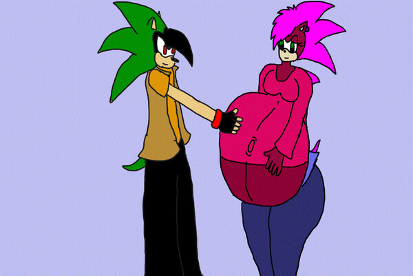 Sonic x pregnant Amy by Tonez96 -- Fur Affinity [dot] net