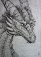 dragon left-hand drawing