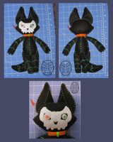 Halloween Flat Voodoo Wolf Fox Plush Feltie