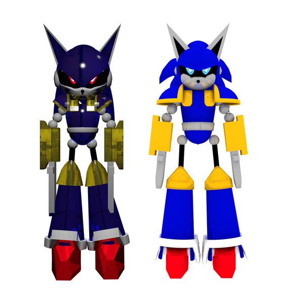 OC) (BLENDER 2.91) Sonic 3 & Knuckles Mecha Sonic Model (WIP