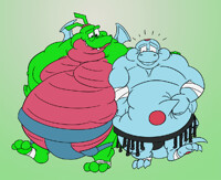 Rikishi in the Making (Toon-Dragon Commission)