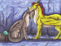 Mufasa and Sarabi Dragons