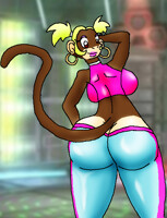 Neon Monkey Butt