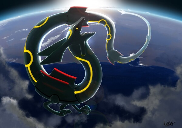 Rayquaza shiny wallpaper by JJ-MapWork on DeviantArt