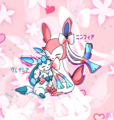 yu nagaba Sylveon Glaceon ニンフィア、グレイシア s-l1200.png