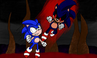 Sonic exe and gisnt sonic by sonicMVA -- Fur Affinity [dot] net