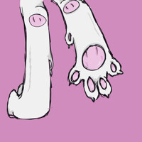 Cute pink paws YCH commission for NikkiFoxx!