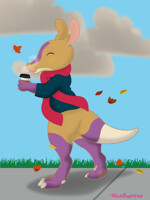 Aardvark on a Windy Day
