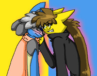 Comforting you? .: Riley X Akira :. 