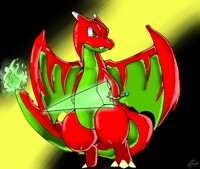 Shiny Mega Charizard Y by WillowSeeker -- Fur Affinity [dot] net