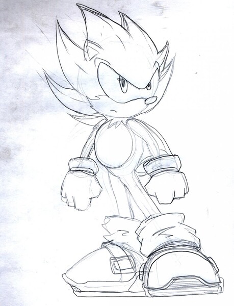 I redrew a Super Sonic drawing I made I think in 2017 or 2018. | IG: MugiRG  : r/SonicTheHedgehog