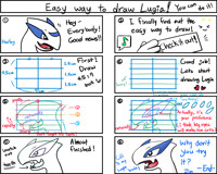 Easy way to draw Lugia!