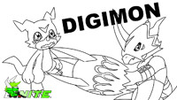 Digimon Line Art 
