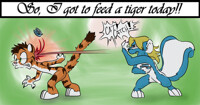 That's not how you feed a tiger