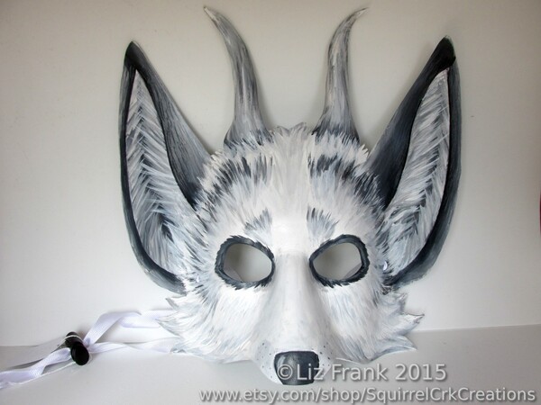 Marble fox 4.0 <3 (4th marble fox mask I have made) #foxmask