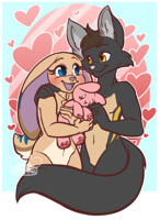 $-Sketch Comm-$ Moonkip; Lovey Dovey!