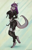 Commission: Sexy Punk Dragonesss