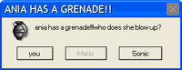 ANIA HAS A GRENADE!!