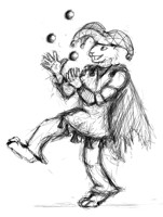 Medieval rabbit minstrel