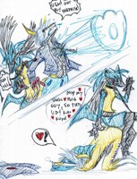 Riolu and Megalucario were taken hostage by snivy (shiny ver by bonwolf --  Fur Affinity [dot] net