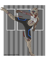 Showing her flexibility