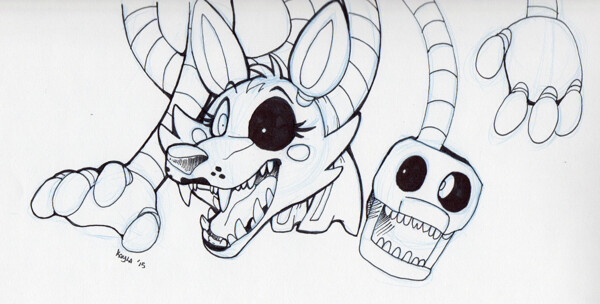 scary mangle coloring pages