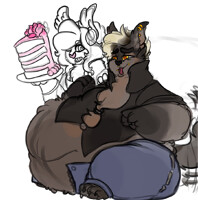 a cute werewolf thats fat