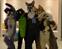 Rouga Fang (Me) with three fun critters