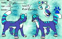 Tryx Feral Ref Sheet (lineart not mine)