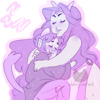 fef and nep cuddling