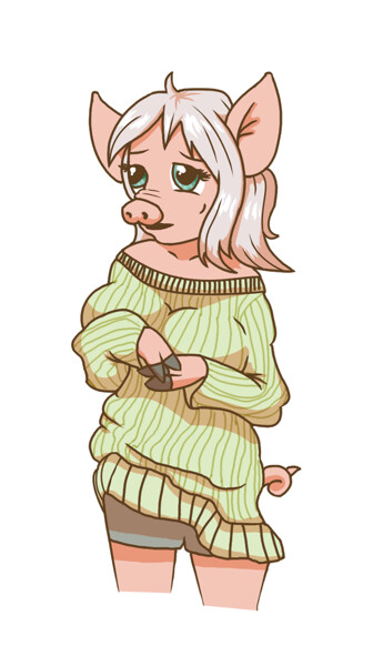 Aubri The Pig-Girl by tf-warlock.