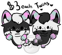 Pastel twins $3 each 
