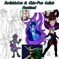 ScribbleCat & Chia-Pet Collab auction!