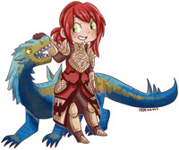 a girl and her dragon