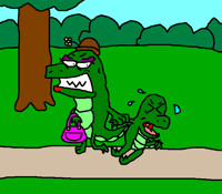 It's the Angry Croc Lady!