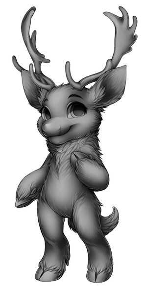 Deer for 3D printing by BIazzzer -- Fur Affinity [dot] net