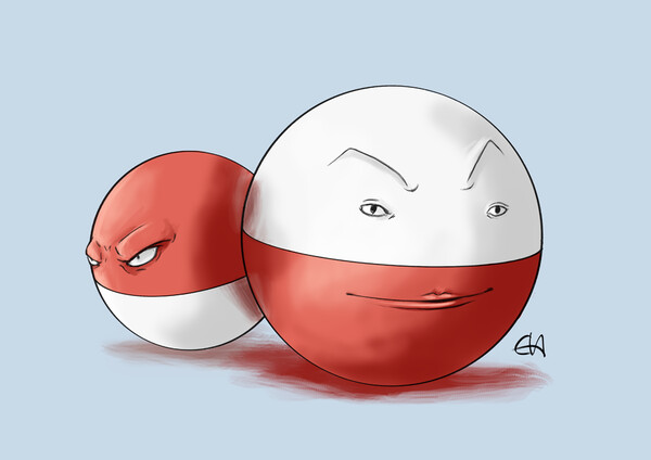 Voltorb/Electrode custom plush by CynicalPlant -- Fur Affinity [dot] net