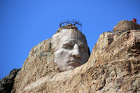 Close up of Crazy Horse's Face