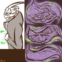 Stopping the world (willing vore, digestion)