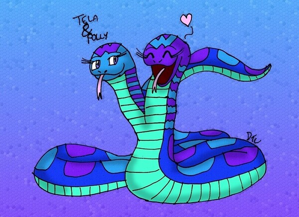 Google Snake Game - Blue Snake by TheHeyal on DeviantArt