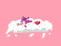 Shaving Cream pie with glitter~