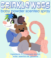 Crinklewags Fursuit Spray Label Design